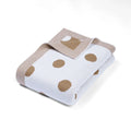 Baby Mocha Polkadot Jacquard Knit Blanket