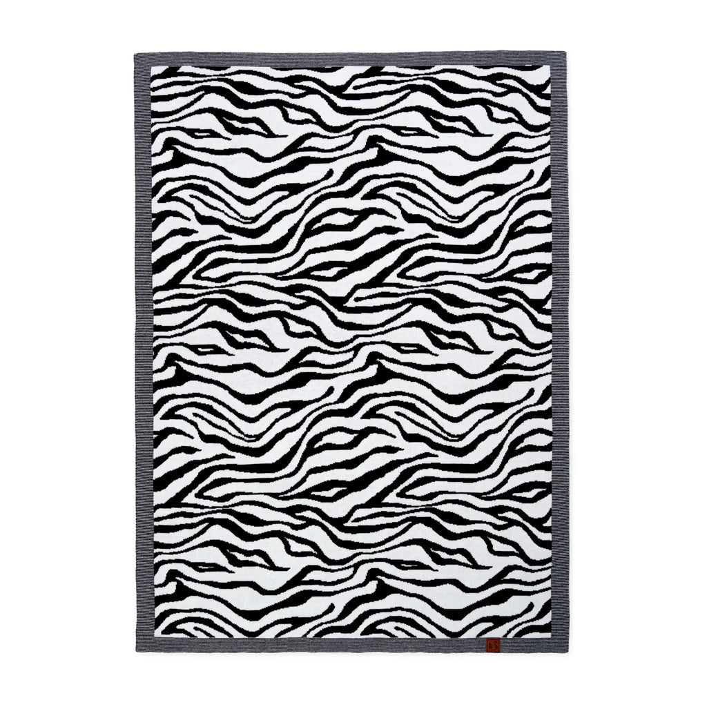 Baby Zebra Jacquard Knit Blanket