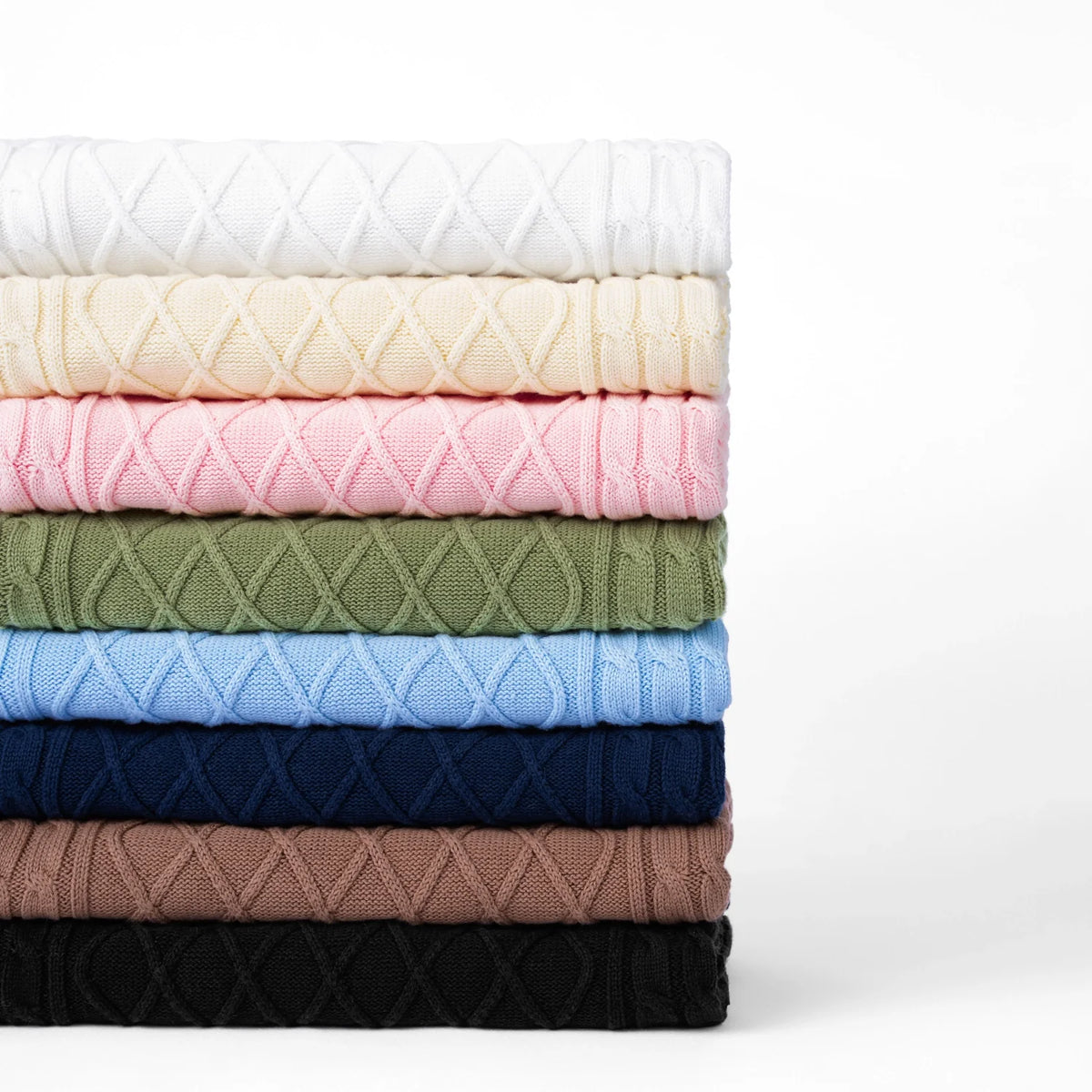 Cable Knit Baby Sleep Sack in White
