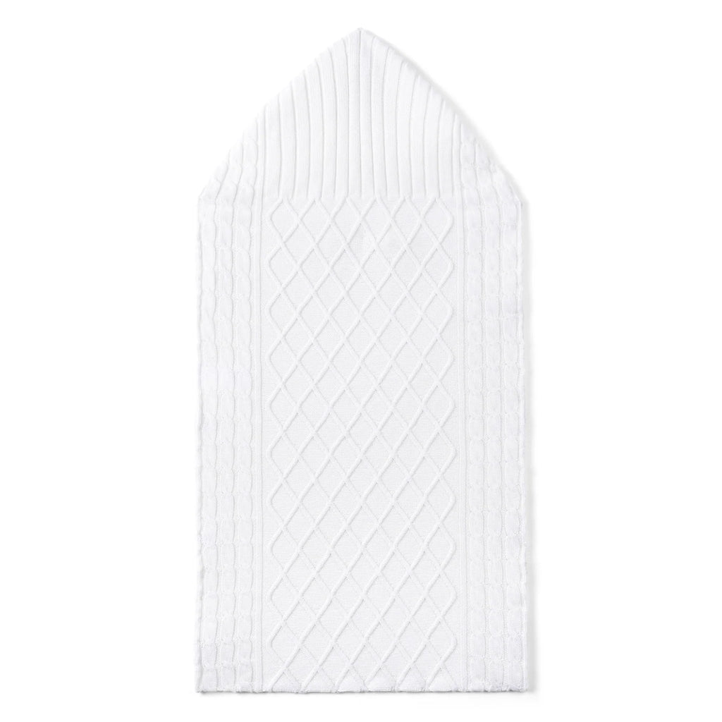 Cable Knit Baby Sleep Sack in White