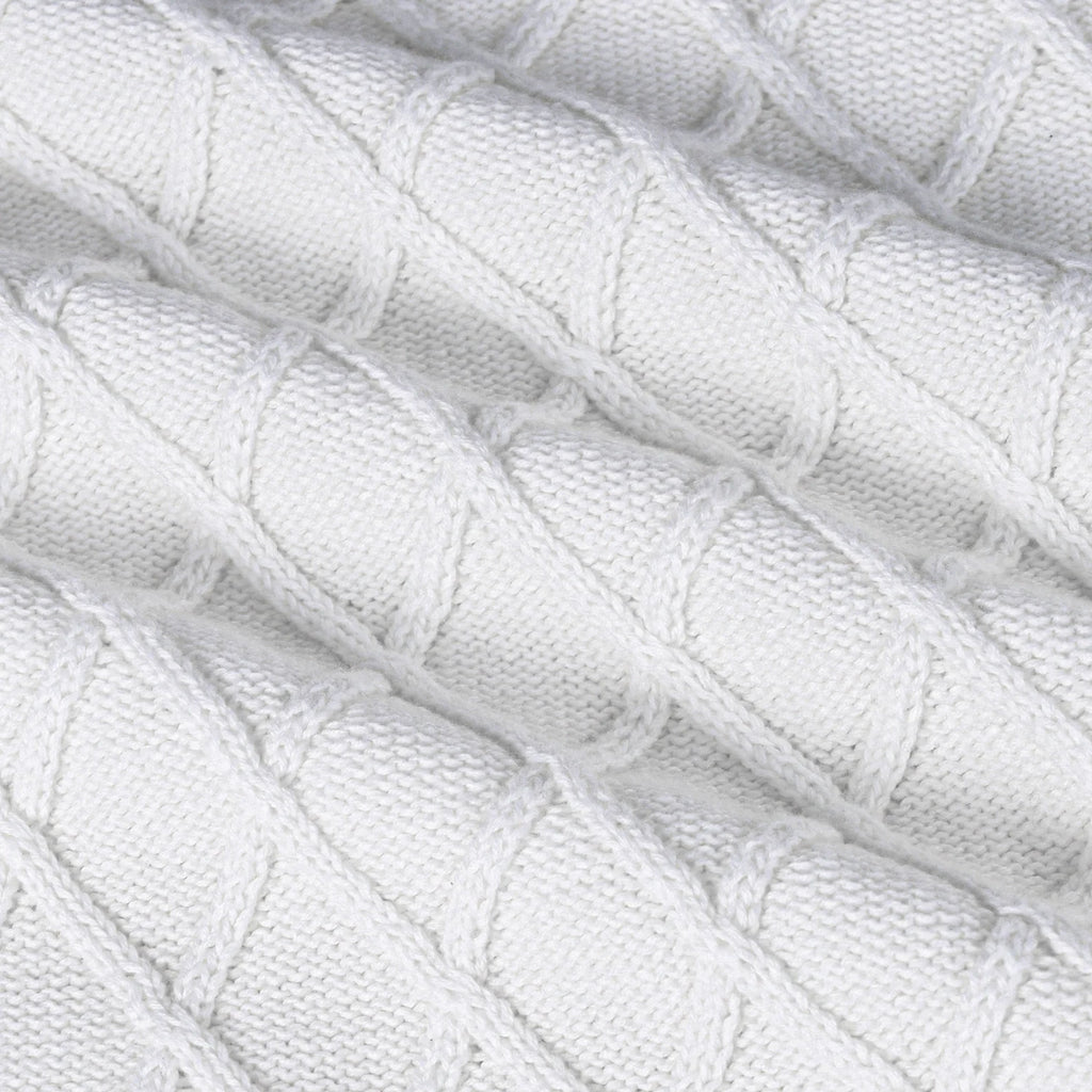 Cable Knit Baby Sleep Sack in White