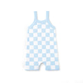 Blue Checker Baby Knit Playsuit