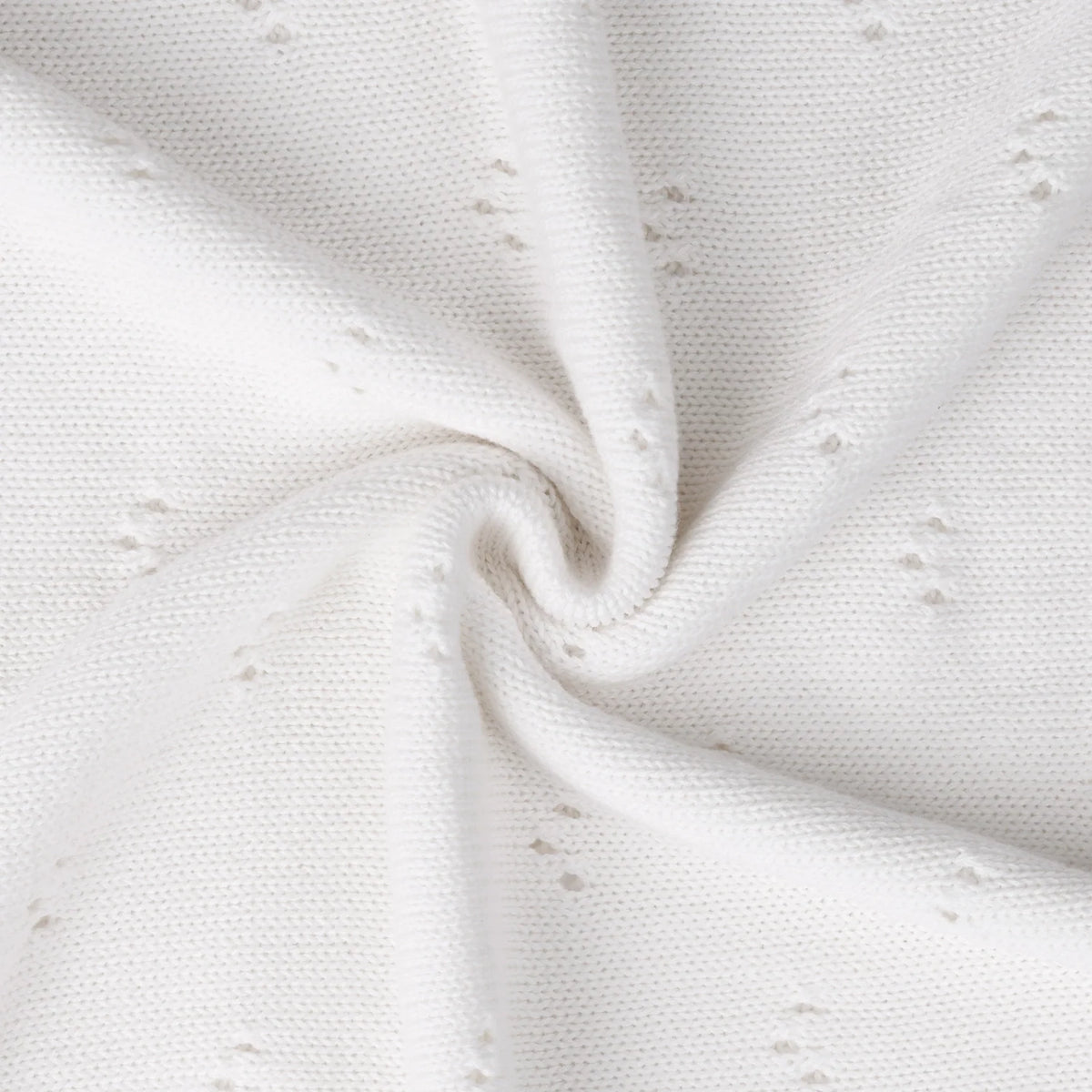 Pointelle Baby Knit Blanket in White