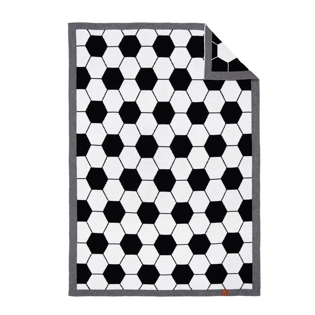 Soccer Jacquard Knit Baby Blanket