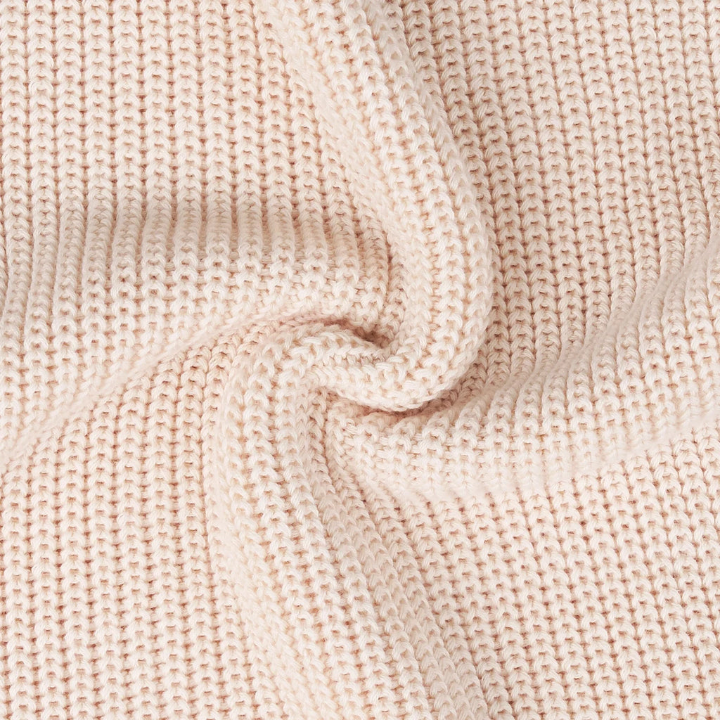 Baby Knit Romper Snap Closure in Beige