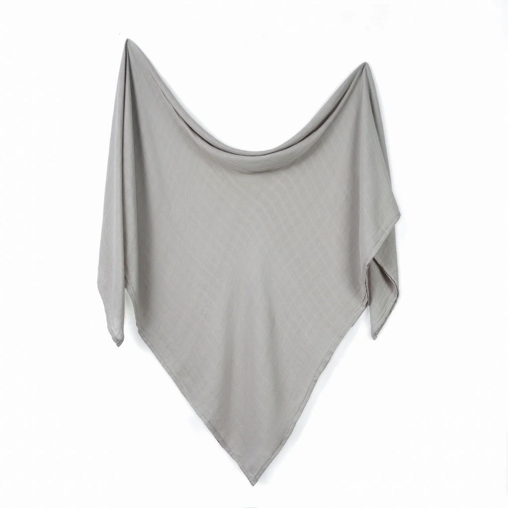 Baby Muslin Swaddle Blanket in Light Grey