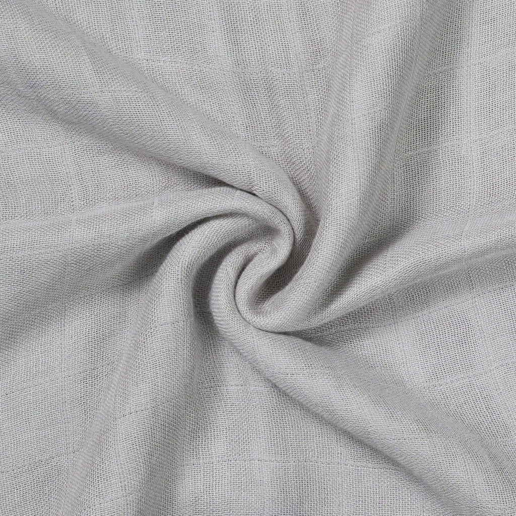 Baby Muslin Swaddle Blanket in Light Grey