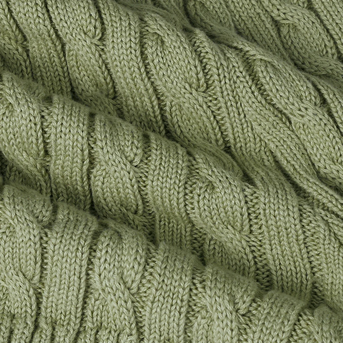 Cable Knit Short in Sage Green