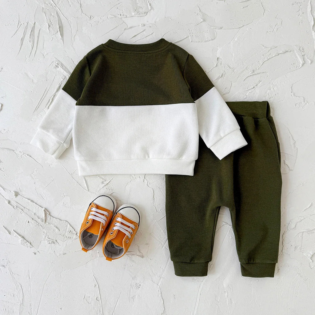 Green Splicing Sports Set