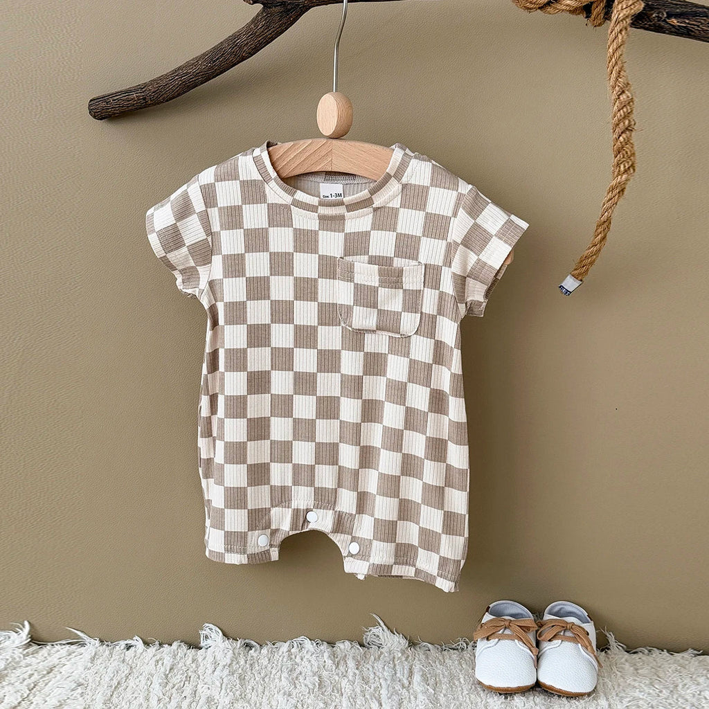 Checkered Lounge Wear Romper