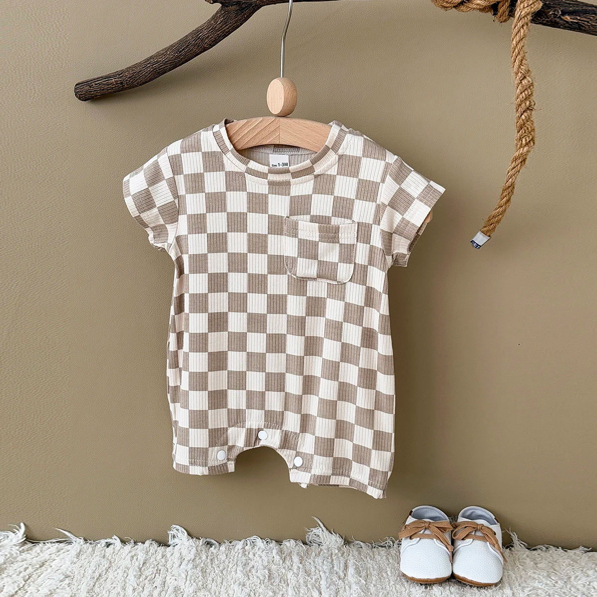Checkered Lounge Wear Romper