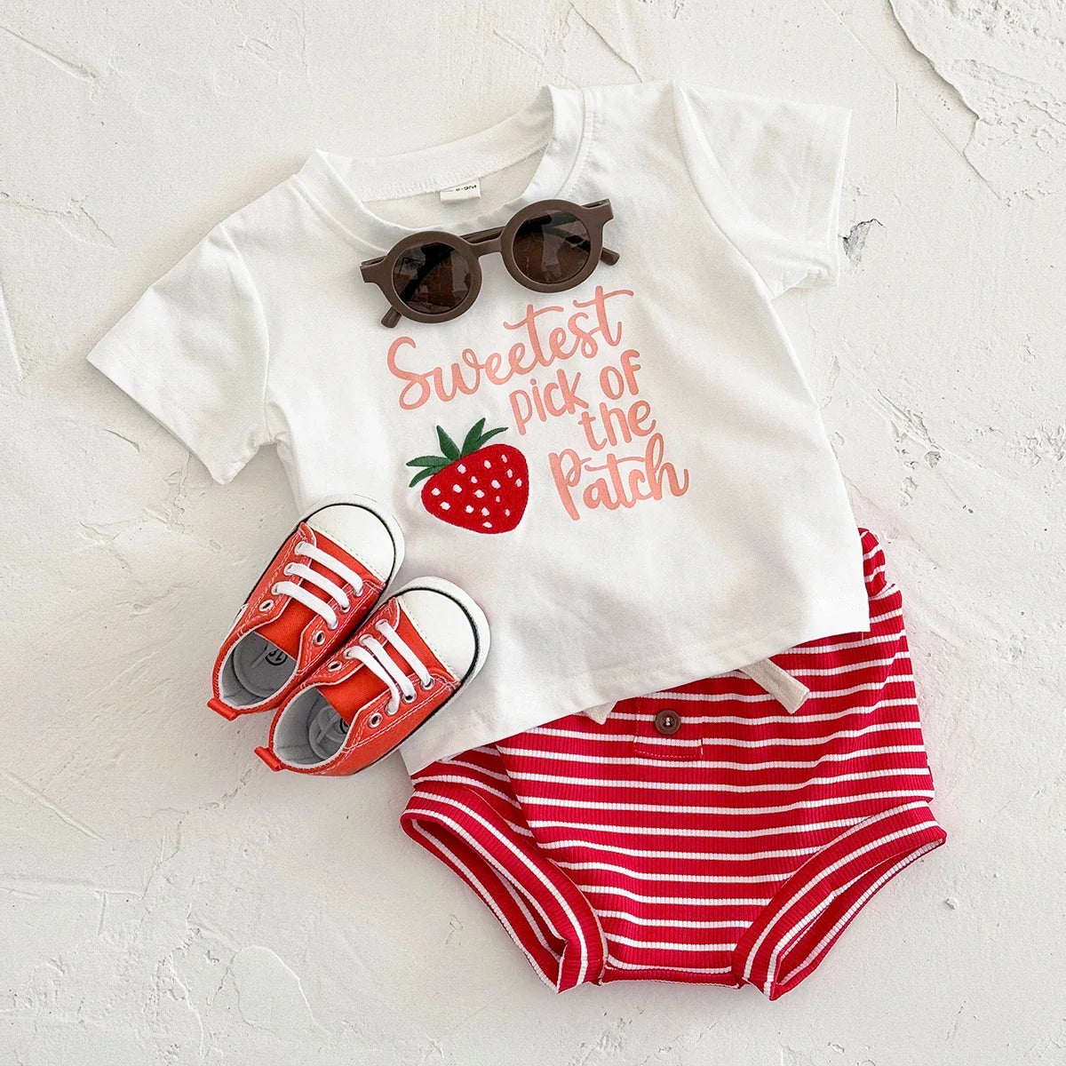 Striped Shorts Fruit Set