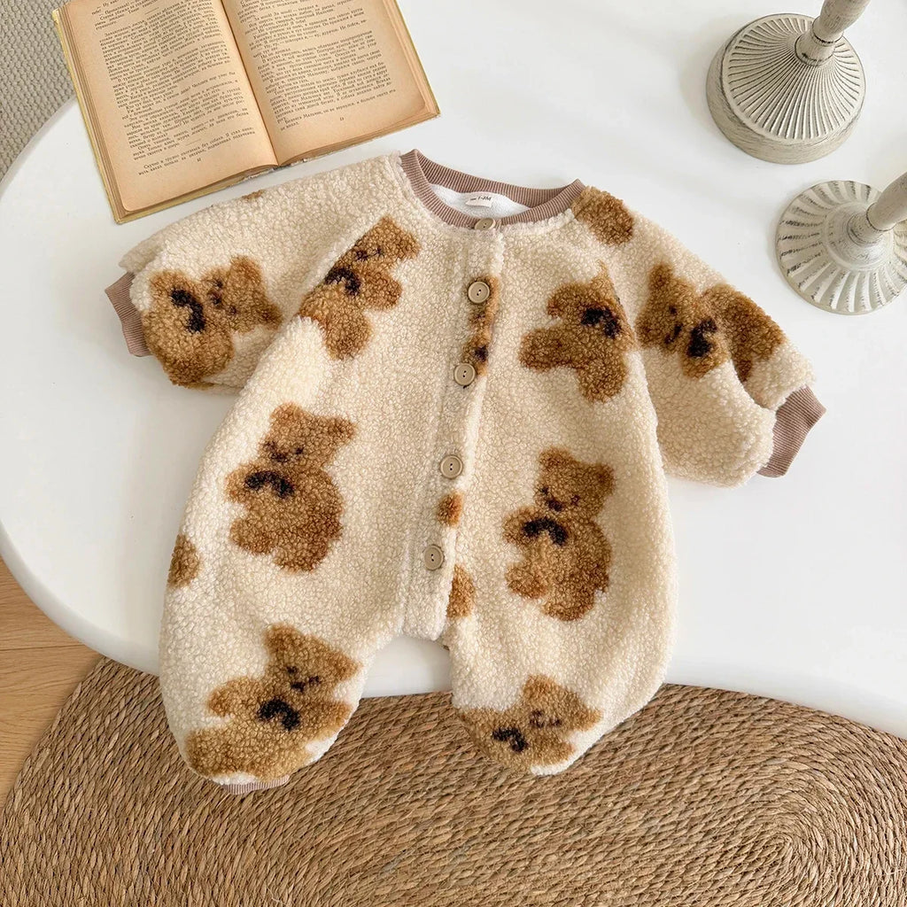 Fleece Snuggle Bear Jumpsuit