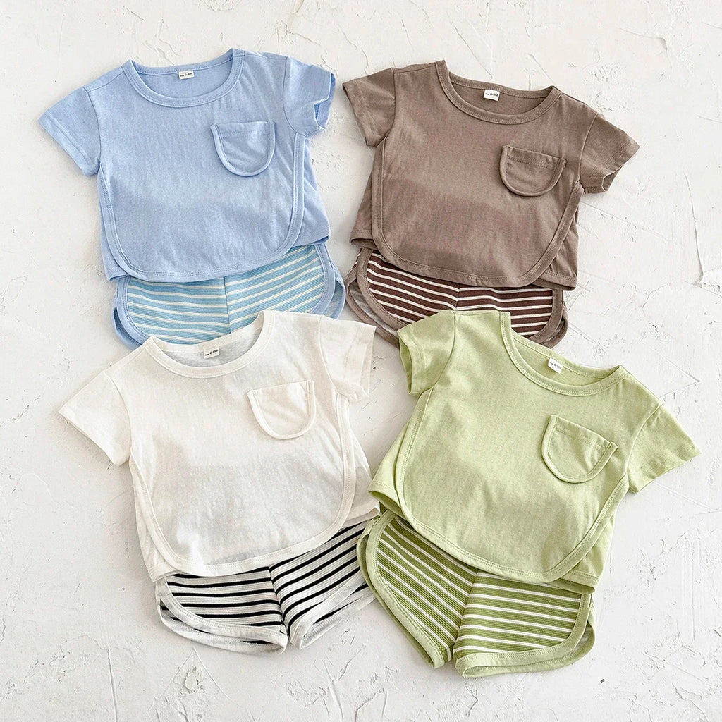 Casual Stripe Shorts Play Set