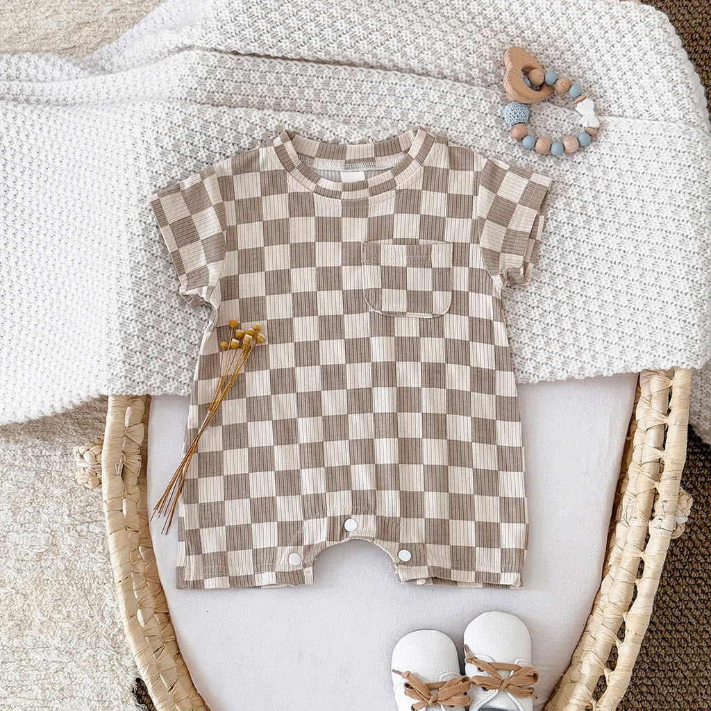 Checkered Lounge Wear Romper