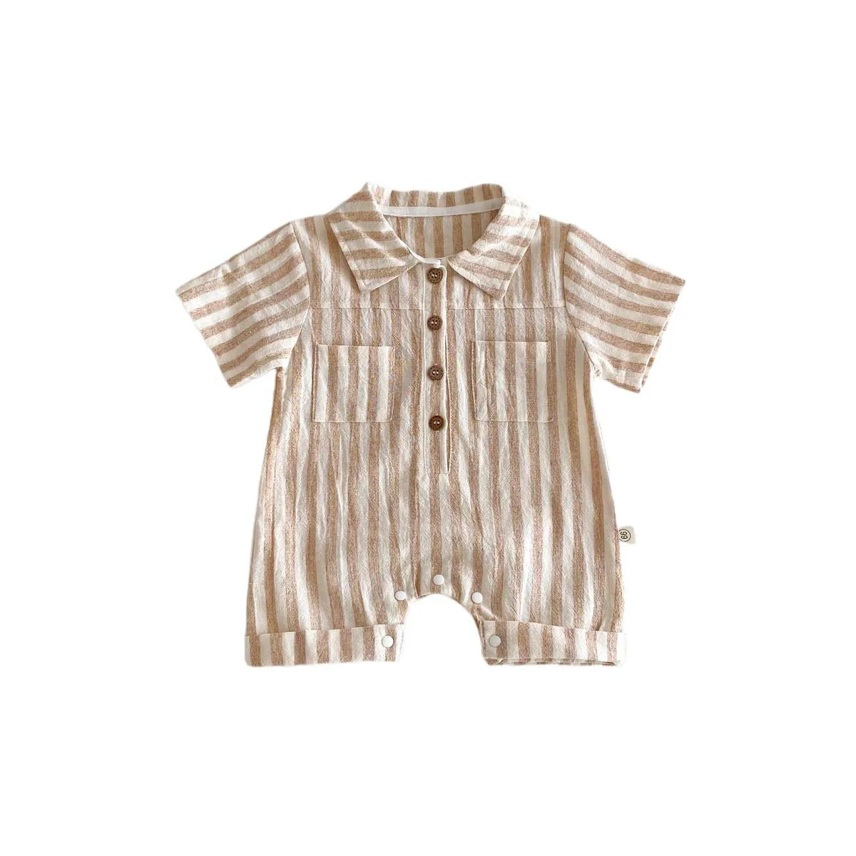 Boys Striped Linen Jumpsuit