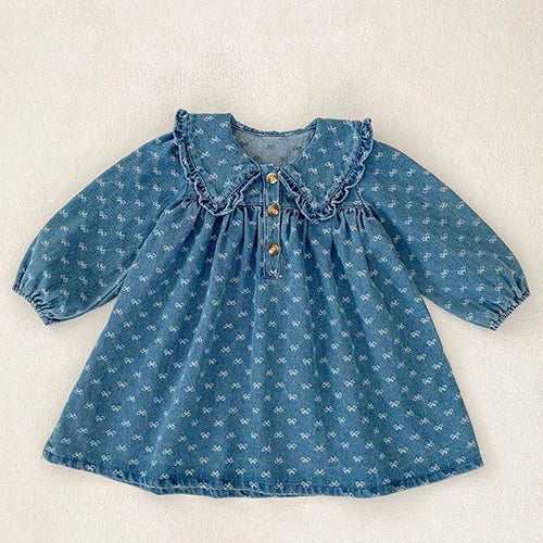 Printed Denim Sister Outfit