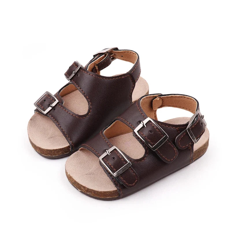 Vegan Leather Strap Sandals