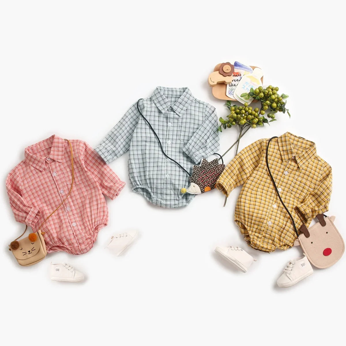 Boys Button Up Bodysuit