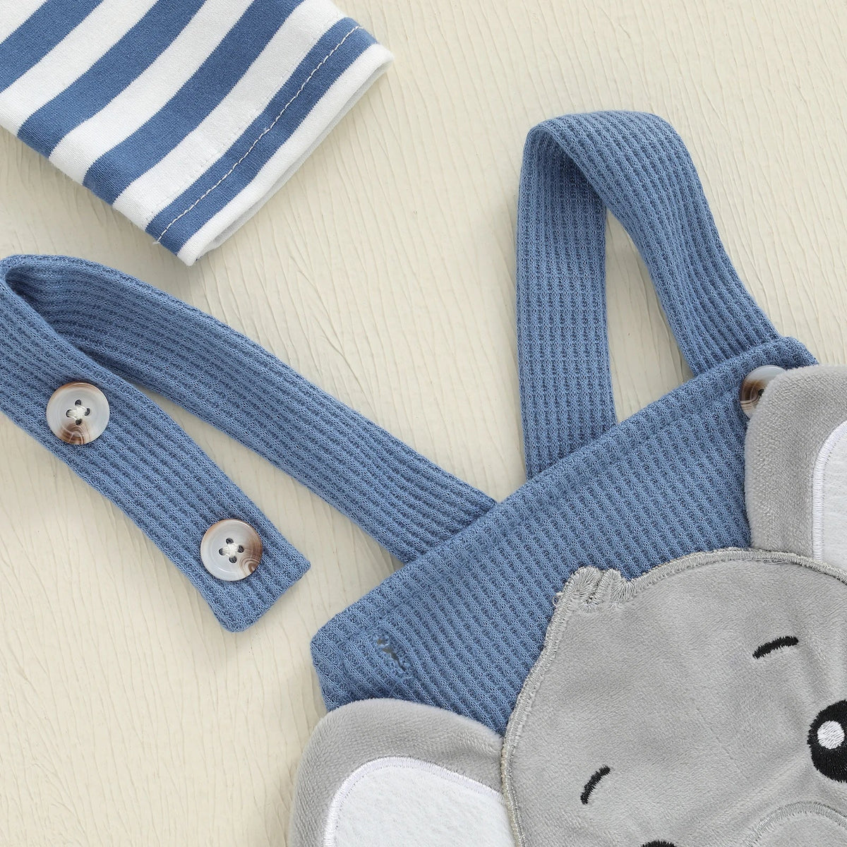 Elephant Overalls Jumpsuit Set
