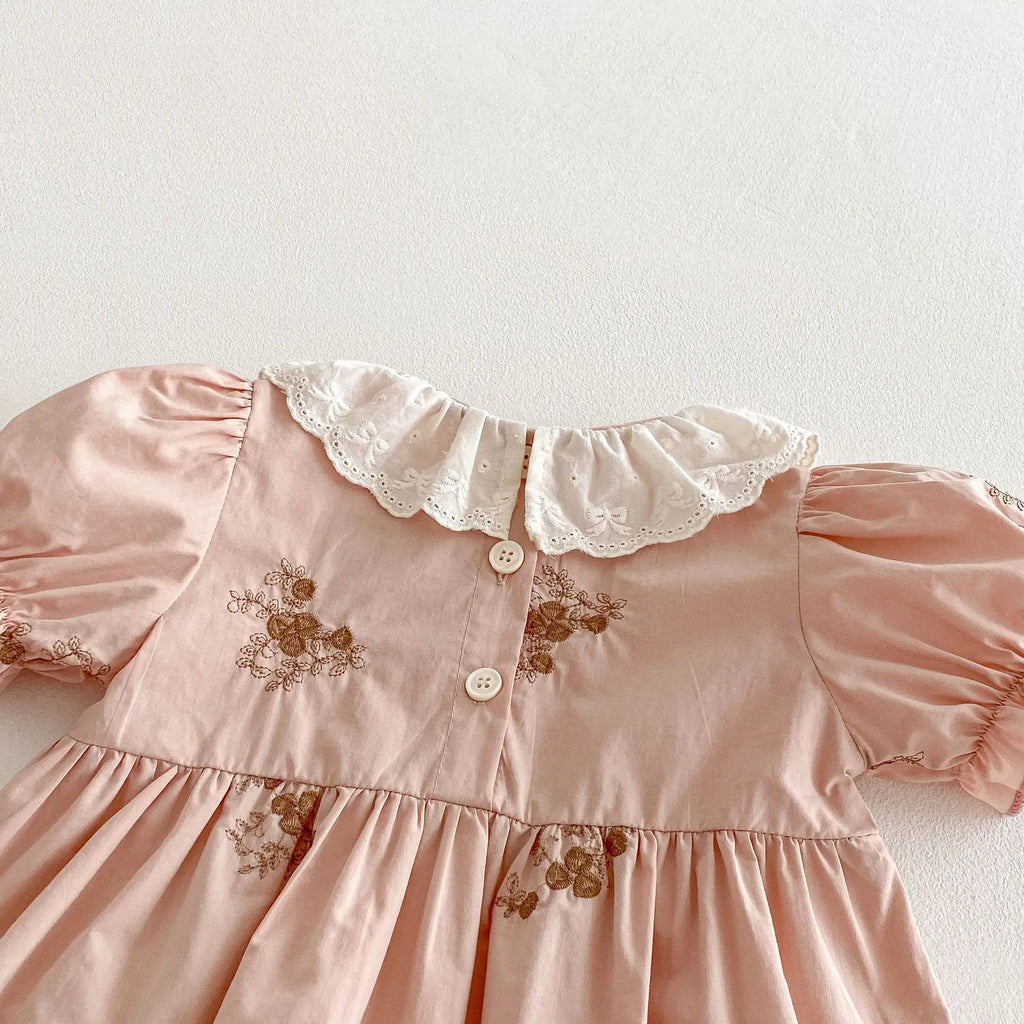 Lace Collar Flower Dress