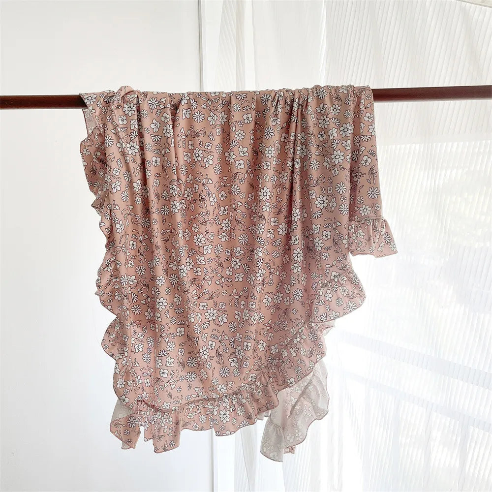 Baby Ruffle Swaddle Blanket