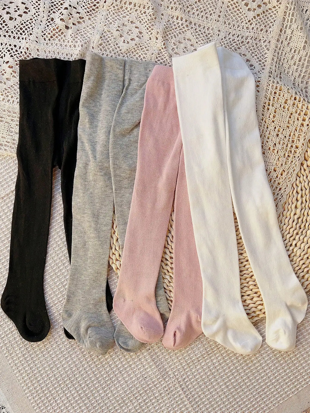 4 Pairs Solid Stocking