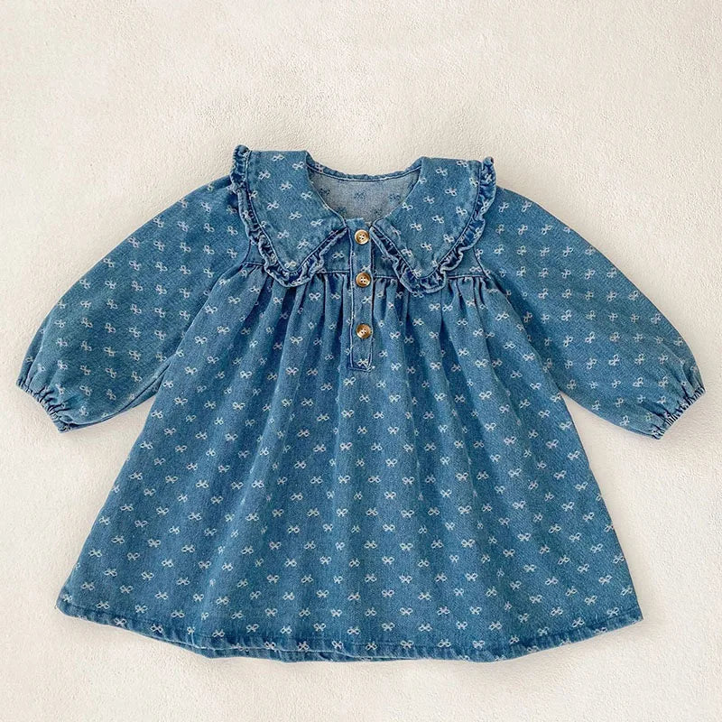 Printed Denim Sister Outfit