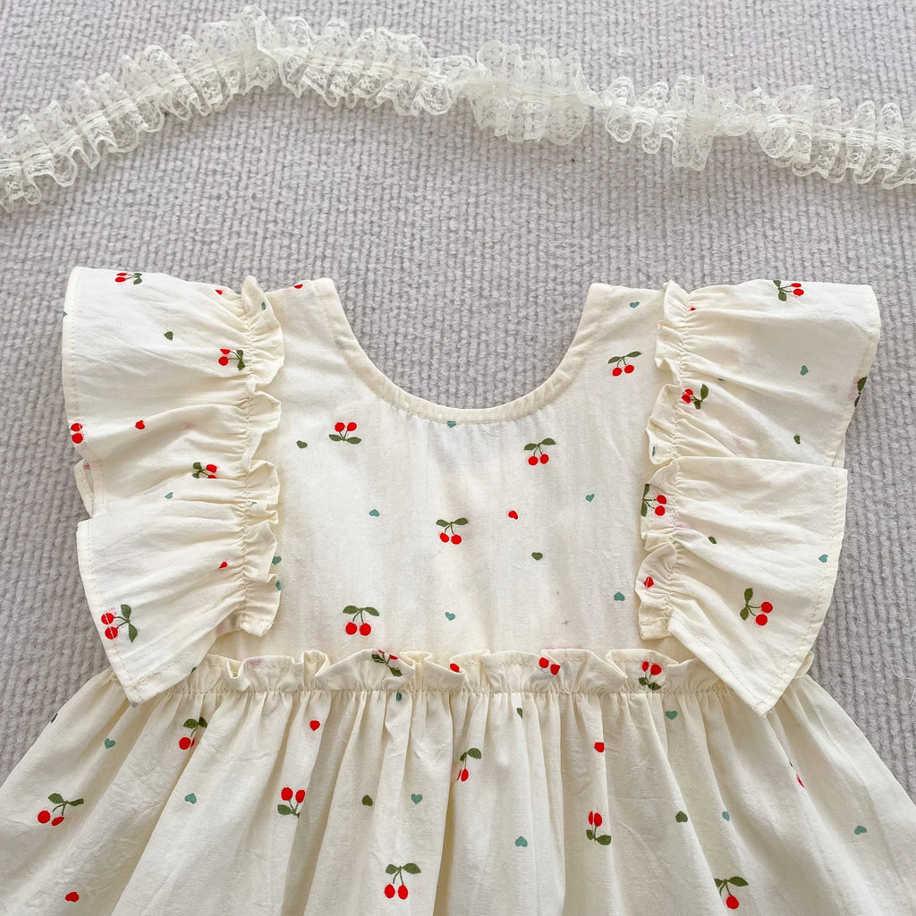 Sister Cherry Print Outfit