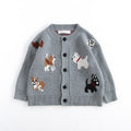 Jacquard Puppy Dog Cardigan