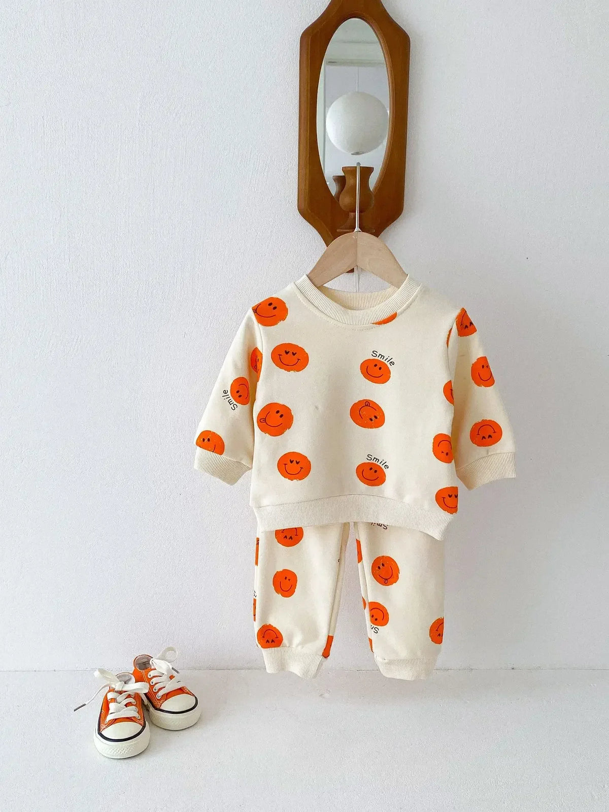 Smiley Face Polka Dot Jogger Set