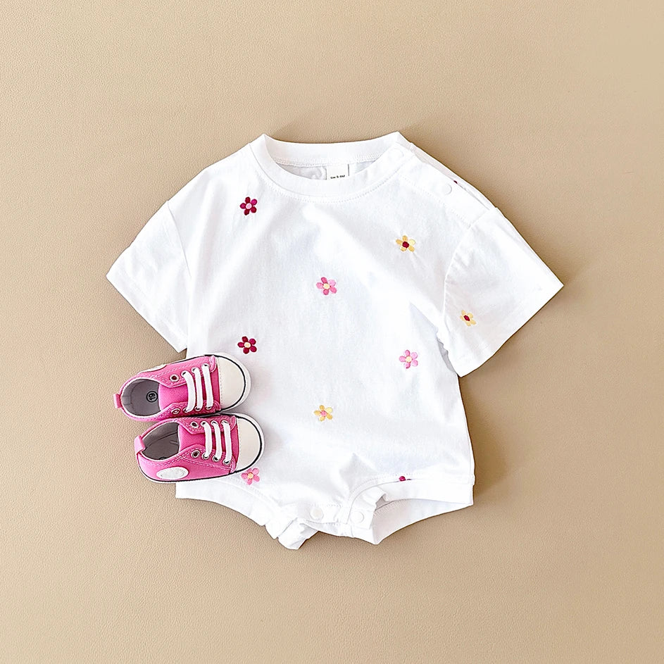 Floral Print Cotton Bodysuit