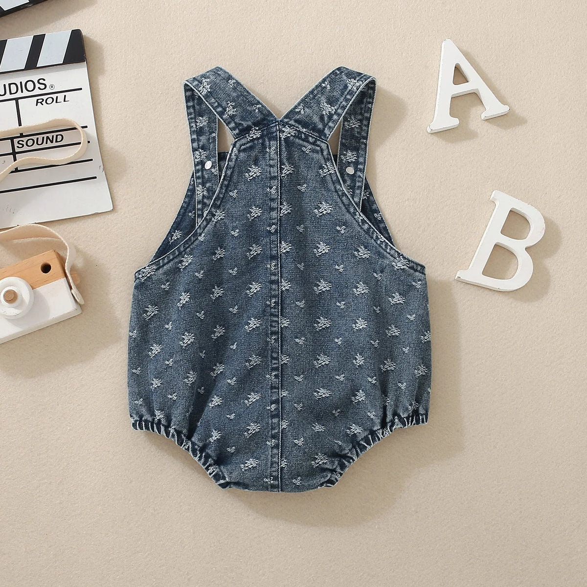 Denim Pocketed Romper