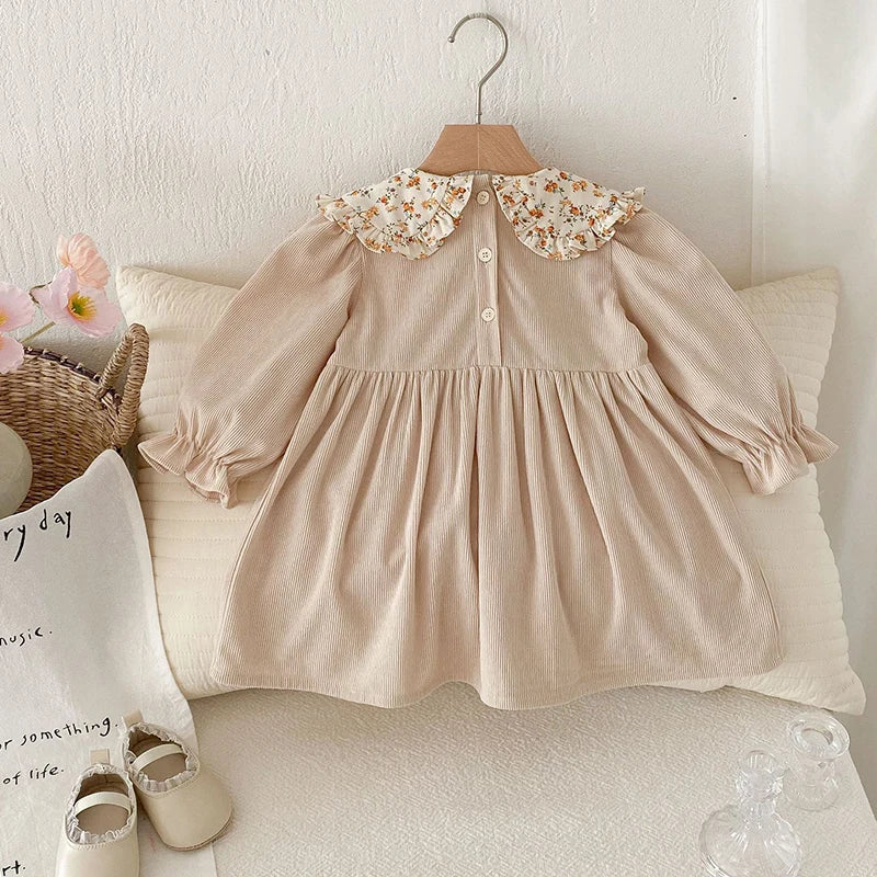 Euro Style Floral Collar Dress