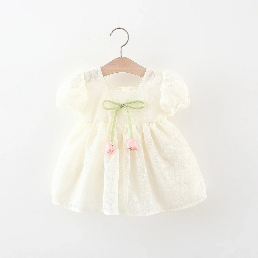 Tulip Solid Lace Dress