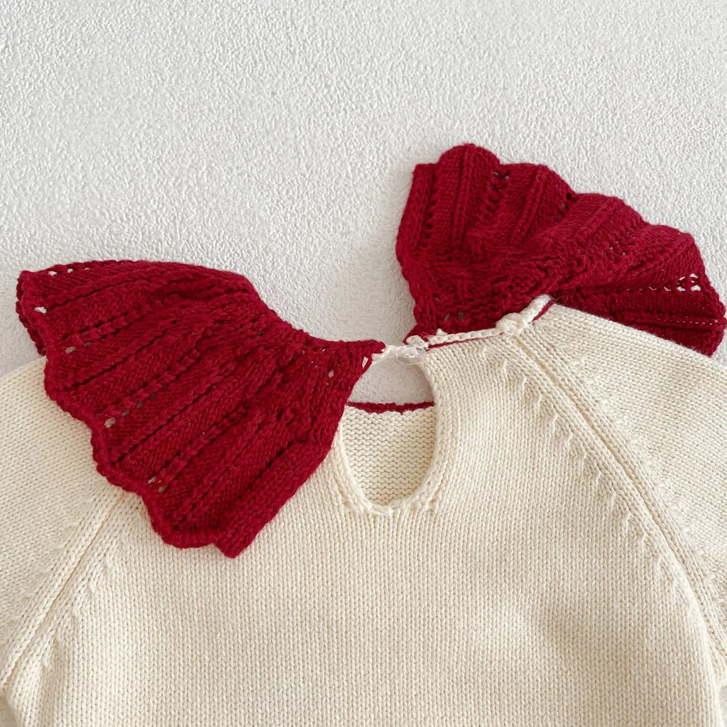 Floral Embroidered Lotus Knit Set