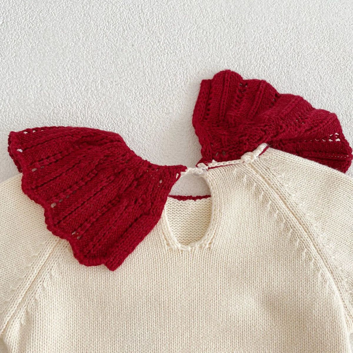 Floral Embroidered Lotus Knit Set