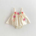 3D Flower Strap Romper