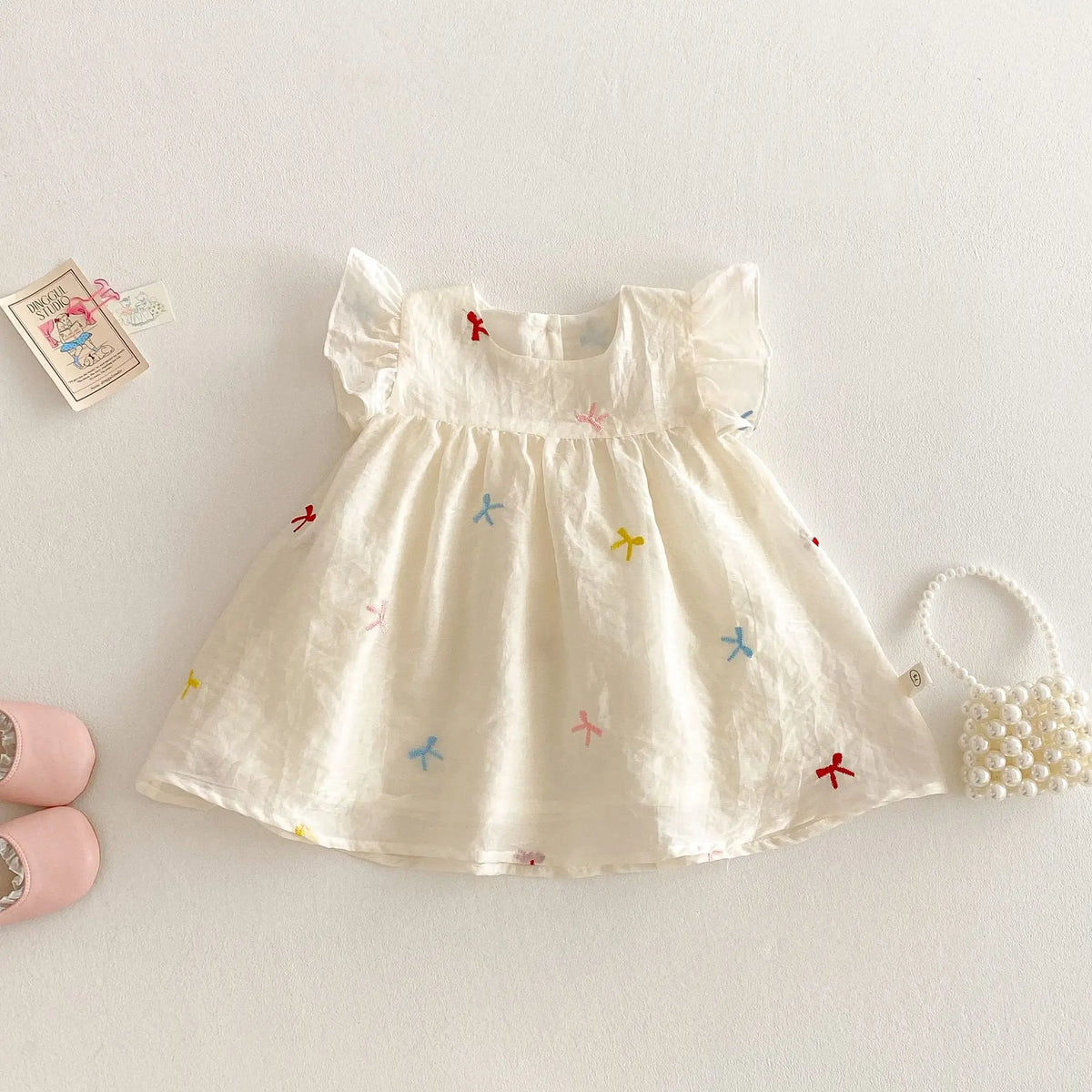 Ribbon Fly Sleeve Sister Outfits
