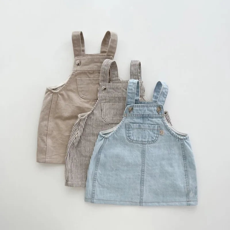 Denim Suspender Dress