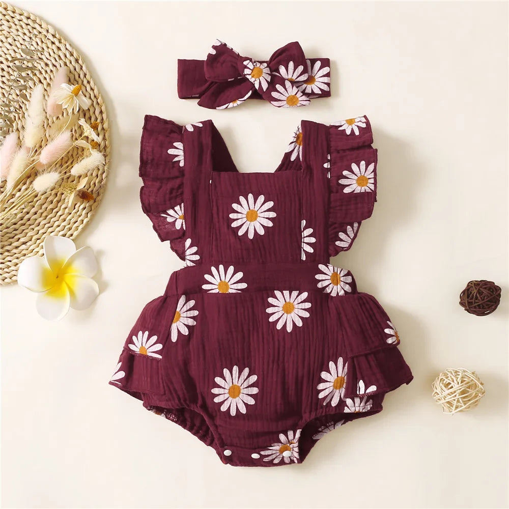 Daisy Printed Romper Set