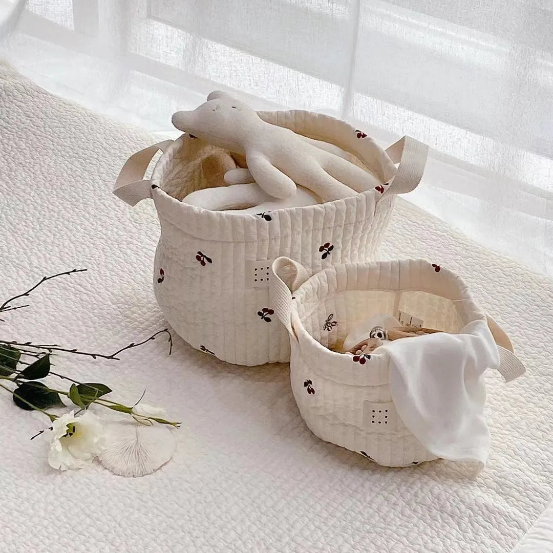 Cute Bear Embroidery Storage Basket