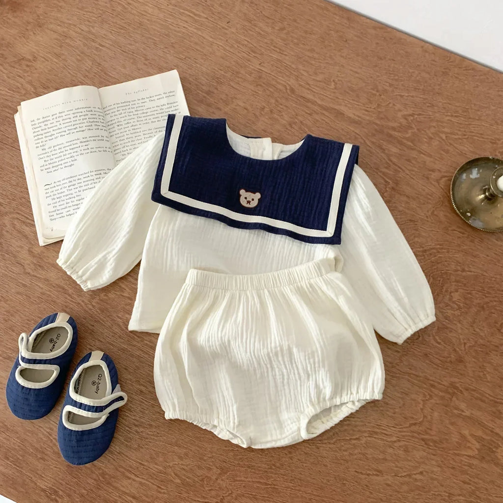 Nautical Bear Top Shorts Set