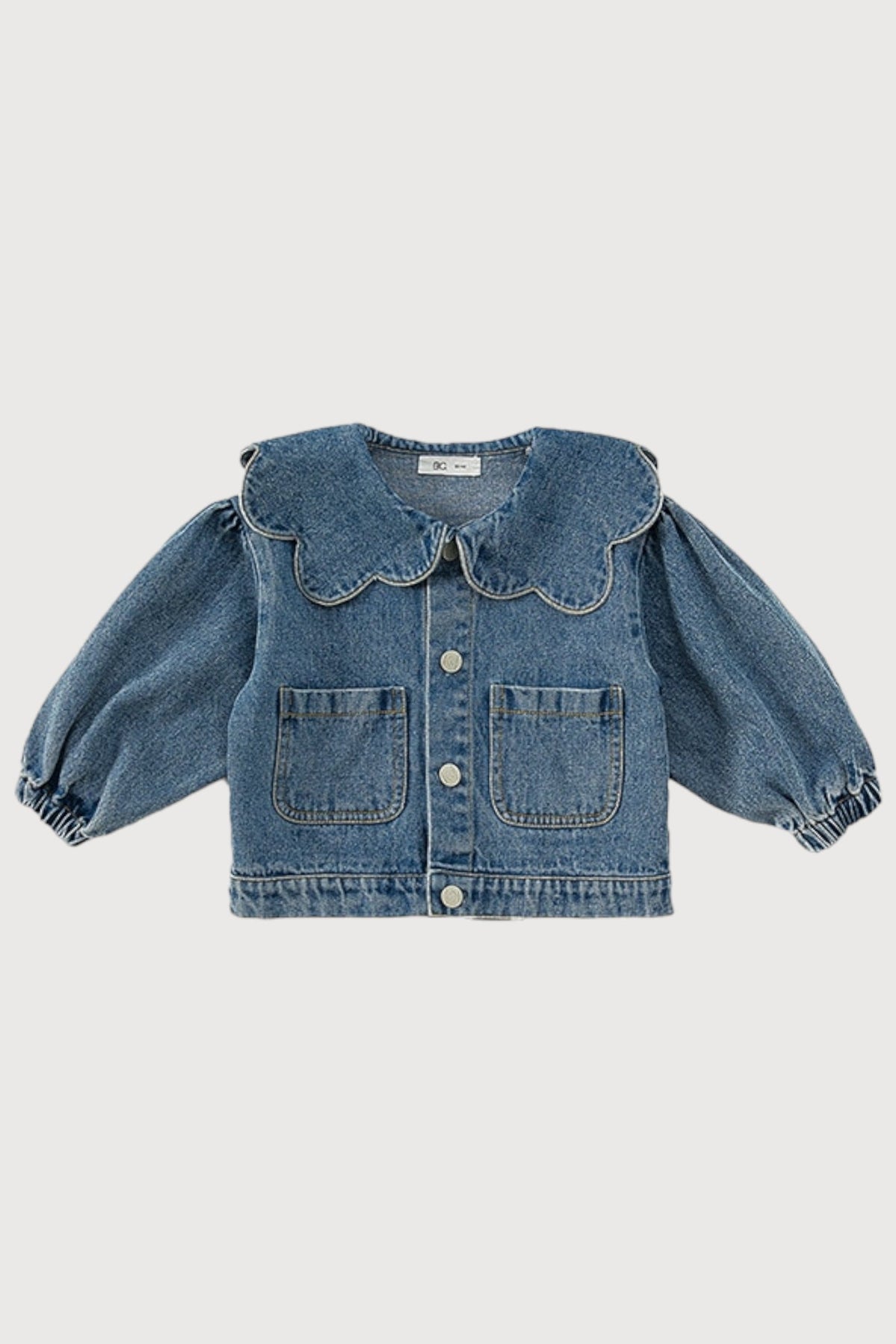 Turn-down Collar Denim Top