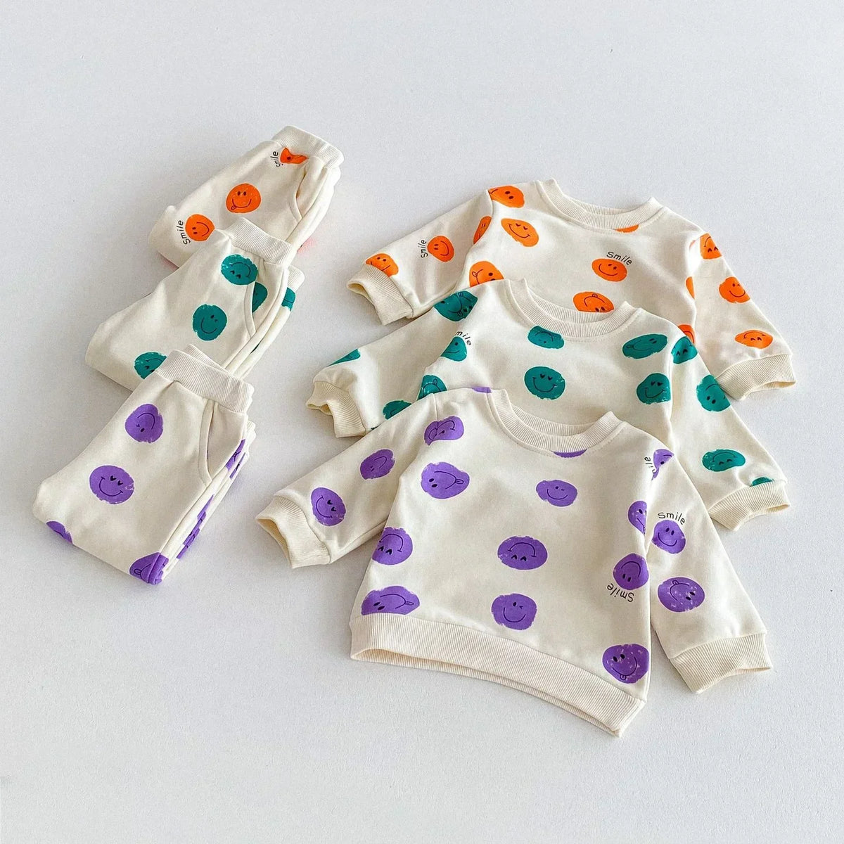 Smiley Face Polka Dot Jogger Set