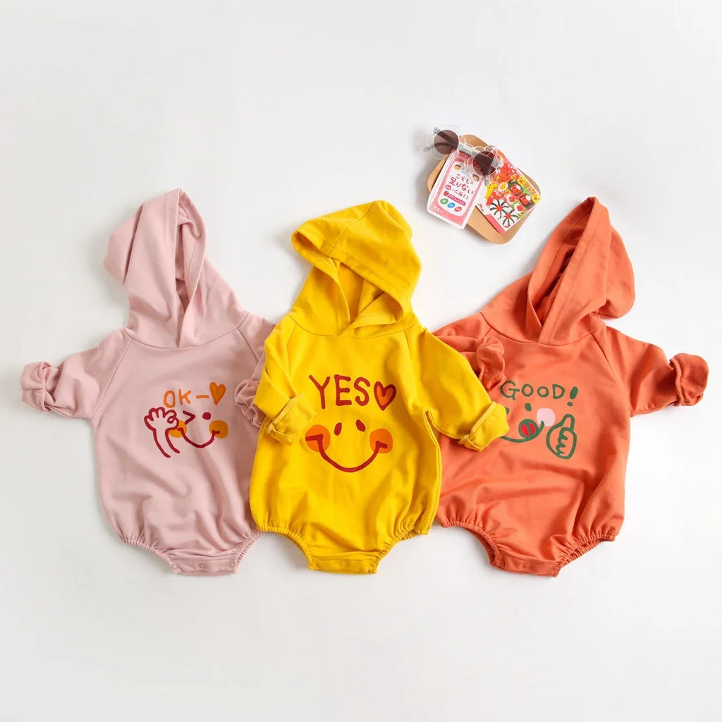 Casual Cotton Hooded Bodysuit