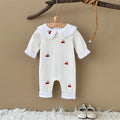White Cherry Print Jumpsuit