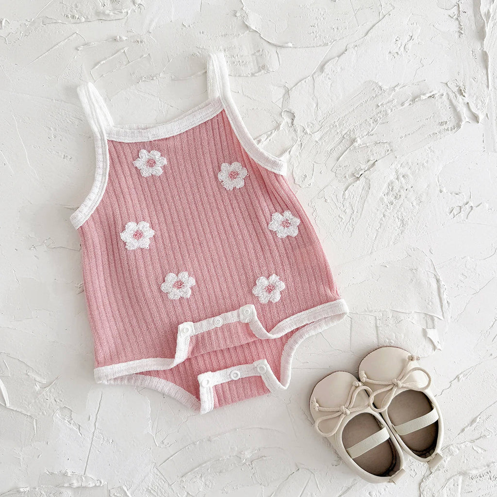 Breathable Camisole Flower Bodysuit