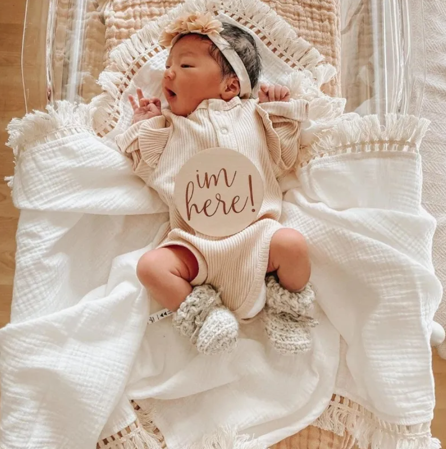 Solid Muslin Tassel Swaddle Blanket