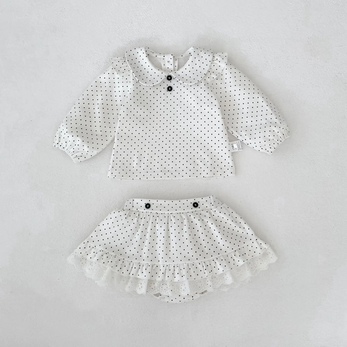 Polka Dot Top and Skirt Set